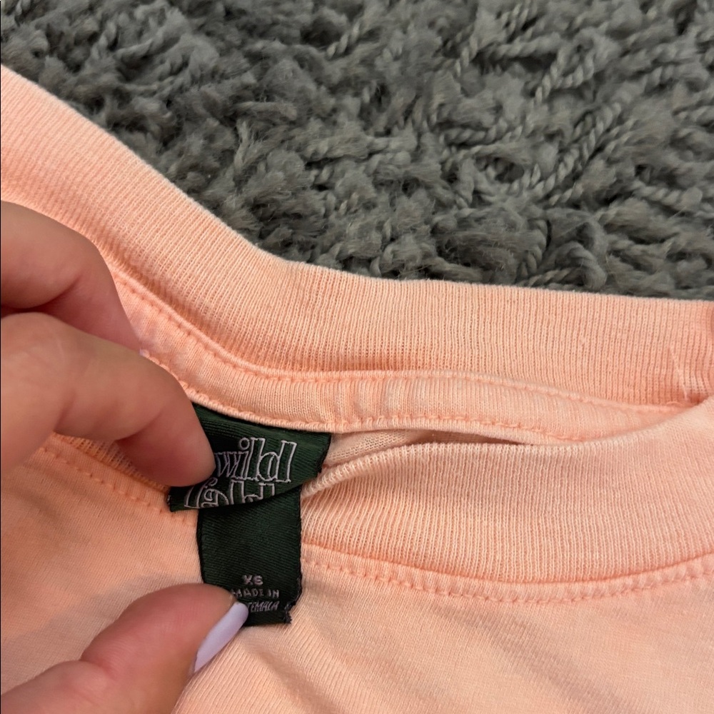 Wild Fable Classic Crewneck Crop Tee - Peach - Picture 2 of 2